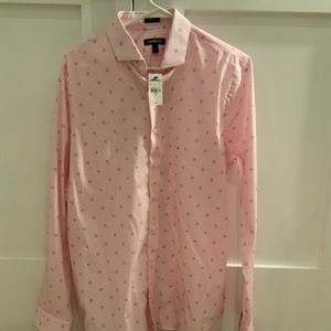 NWT Express Men Extra Slim Dot Dress Shirt Size M